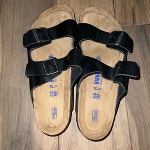 Birkenstock Black and Tan Sandals